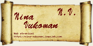 Nina Vukoman vizit kartica